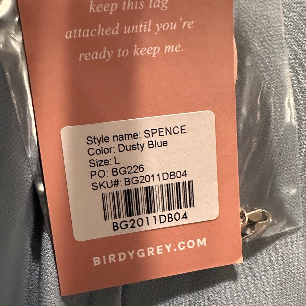 Birdy Grey SPENCE CONVERTIBLE DRESS CHIFFON DUSTY BLUE LARGE NEW NWT BRIDESMAID - Picture 5 of 6